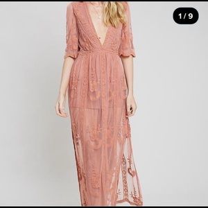 Lace maxi romper
